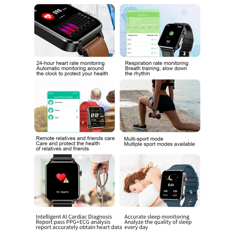 TBD0602361801_B5.webp LOANIY E86 1.7 Inch Heart Rate Monitoring Smart Bluetooth Watch - Image 6
