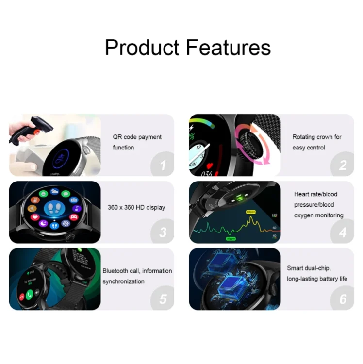 TBD0602386801_B3.webp HD3 1.32 Inch Heart Rate Monitoring Smart Watch with Payment Function - Image 4