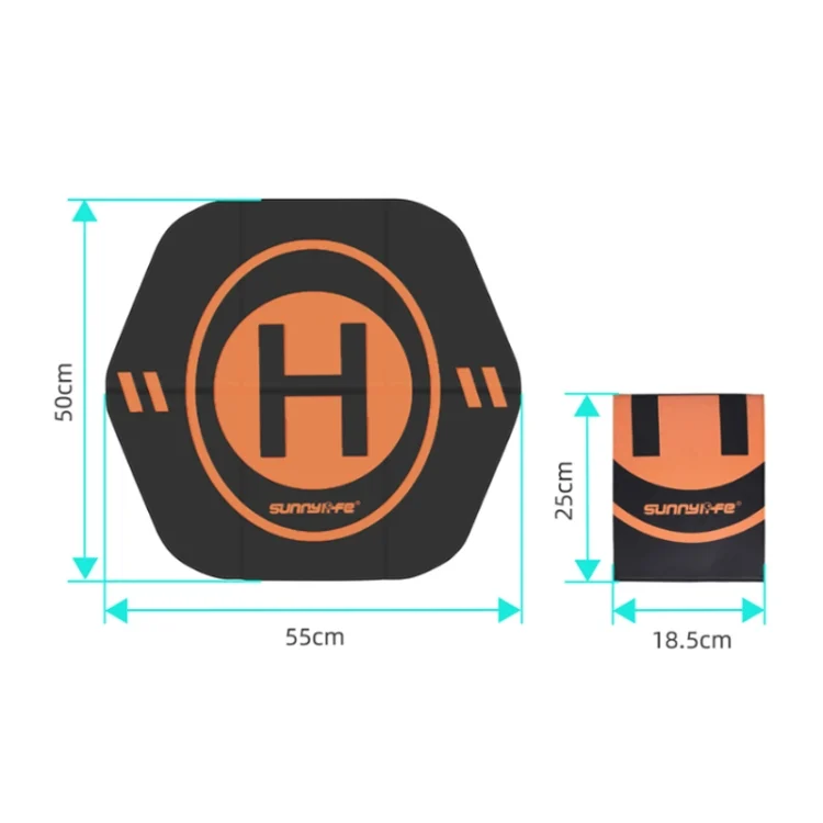 TBD06024654_2.webp Sunnylife Drone Universal Double Sided Foldable Leather Helipad,Size:55 x 50cm - Image 3