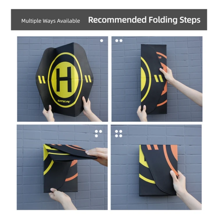 TBD06024654_4.webp Sunnylife Drone Universal Double Sided Foldable Leather Helipad,Size:55 x 50cm - Image 5