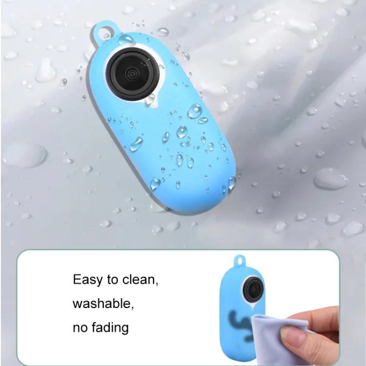 TBD0602663301_B4.webp 2 PCS Thumb Camera Silicone Case + Lanyard For Insta360 GO2 - Image 5