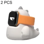 2 PCS H003 Cute Dinosaur Shaped Silicone Charging Stand without Watch For Apple Watch
