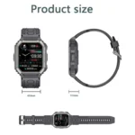 KR06 1.8 Inch Heart Rate Blood Pressure Monitoring Smart Calling Watch - Image 3