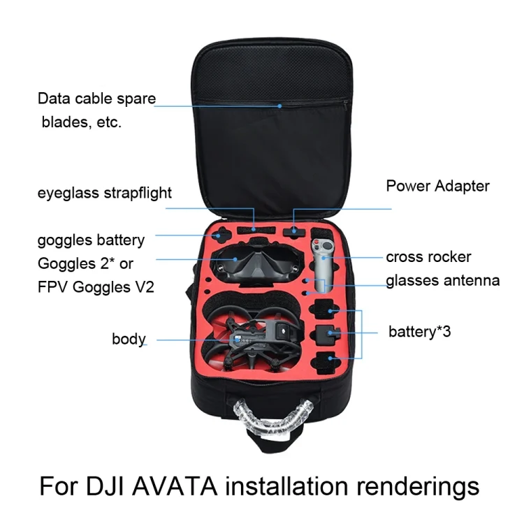 TBD0602832201_B3.webp Drone Waterproof Backpack Organizer for DJI Avata - Image 4