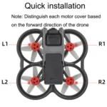 4 PCS / Set Sunnylife AT-MD475 Dust-proof Waterproof Aluminum Alloy Motor Cover For DJI Avata - Image 5