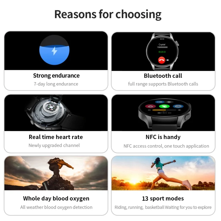 TBD0602917701_B2.webp UM93Pro 1.28 Inch Heart Rate/Blood Oxygen Monitoring Bluetooth Calling Watch With NFC Function - Image 3