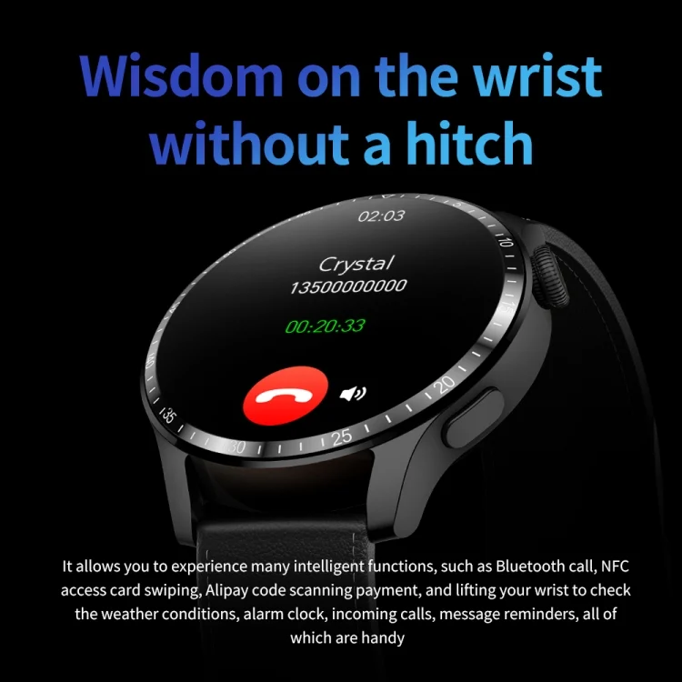 TBD0602917701_B5.webp UM93Pro 1.28 Inch Heart Rate/Blood Oxygen Monitoring Bluetooth Calling Watch With NFC Function - Image 6