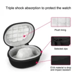 EVA Smartwatch Storage Case Universal Fleece Watch Storage Bag With Carabiner - Image 4