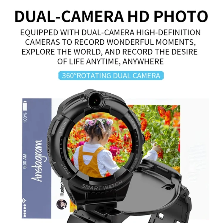 TBD0602958901_B4.webp F01 4G Rotatable Dual-Camera Children Smart Calling Watch With SOS Function - Image 5