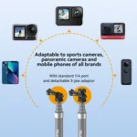 TELESIN 1.2m Carbon Fiber Monopod Selfie Stick With 1/4 Screw For Action Cameras - Image 5