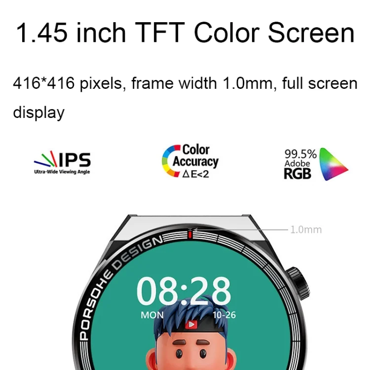 TBD0603376001_B3.webp ST5 MAX 1.45 Inch Smart Recording Waterproof Sports Watch Voice Broadcast Calling Watch - Image 4