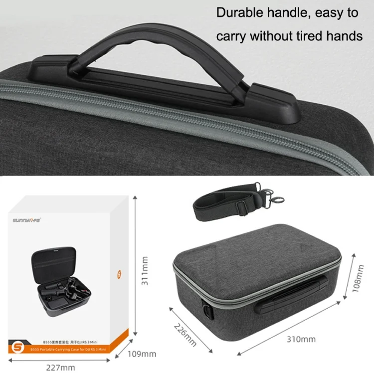 TBD0603391101_B2.webp For DJI RS 3 Mini Sunnylife RO-B555 Storage Bag Handheld Stabilizer Suitcase Protective Bag - Image 3