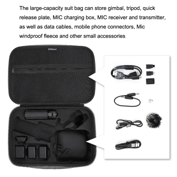 TBD0603391101_B4.webp For DJI RS 3 Mini Sunnylife RO-B555 Storage Bag Handheld Stabilizer Suitcase Protective Bag - Image 5