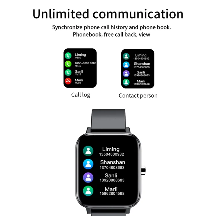 TBD0603549001_B4.webp H10 1.69 inch Screen Bluetooth Call Smart Watch, Support Heart Rate/Blood Pressure/Sleep Monitoring - Image 5