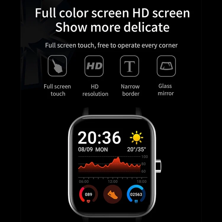 TBD0603549001_B6.webp H10 1.69 inch Screen Bluetooth Call Smart Watch, Support Heart Rate/Blood Pressure/Sleep Monitoring - Image 7