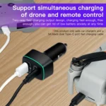 For DJI Mavic 3/Mini 2 RCSTQ 100W 2 In 1 Car Charger - Image 10