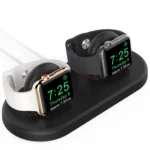 For Apple Watch / Earphone AhaStyle PT116 Universal Plastic Stand Dual Charging Storage Base