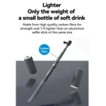 TELESIN 3M Carbon Fiber Selfie Stick Monopod  With 1/4 Screw For Action Camera - Image 7