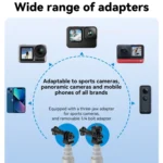 TELESIN 3M Carbon Fiber Selfie Stick Monopod  With 1/4 Screw For Action Camera - Image 10