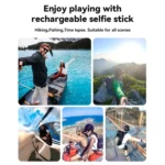 TELESIN Charging Selfie Stick 10000mah Power Bank Universal For Sports Camera & Smart Phone - Image 9