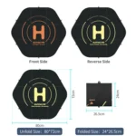 Sunnylife TJP11 80cm Hexagonal Double-sided Folding With Ground Spikes Drone Universal Apron - Image 3