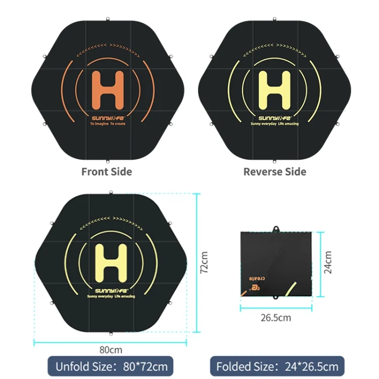 TBD06038073_2.webp Sunnylife TJP11 80cm Hexagonal Double-sided Folding With Ground Spikes Drone Universal Apron - Image 3