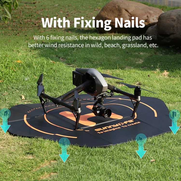 TBD06038077_4.webp Sunnylife TJP10 110cm Hexagonal Double-Sided Folding With Ground Spikes Drone Universal Apron - Image 5