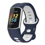 For Fitbit Charge 5 Smart Watch Sports Waterproof Two-Color Silicone Band