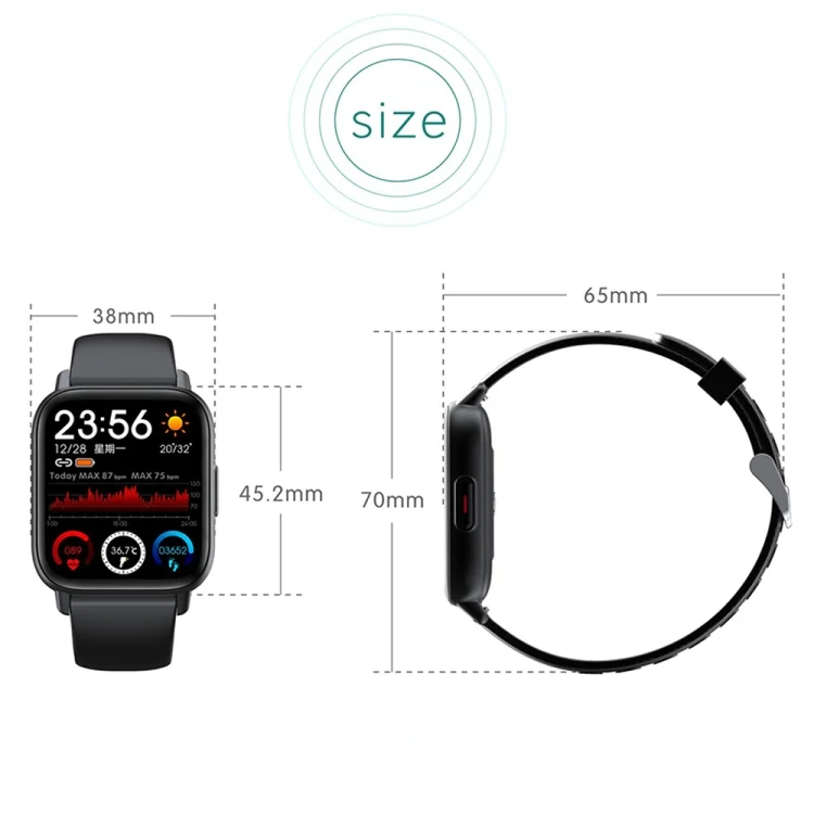 TBD06040672_B2.webp QS16Pro 1.83 inch Heart Rate / Blood Pressure Monitoring Waterproof Sports Smart Watch - Image 3