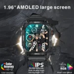 K63 1.96-Inch Heart Rate/Blood Oxygen Monitoring Bluetooth Call Sports Smart Watch - Image 4