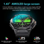 K62 1.43 Inch Waterproof Bluetooth Call Weather Music Smart Sports Watch - Image 6