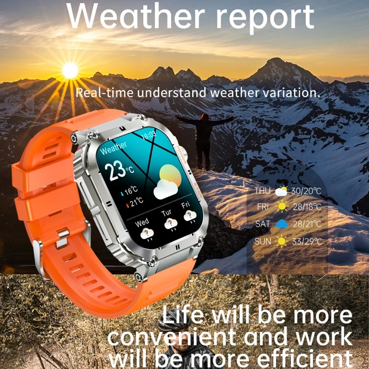 TBD06044088_B13.webp K57 Pro 1.96 Inch Bluetooth Call Music Weather Display Waterproof Smart Watch - Image 14