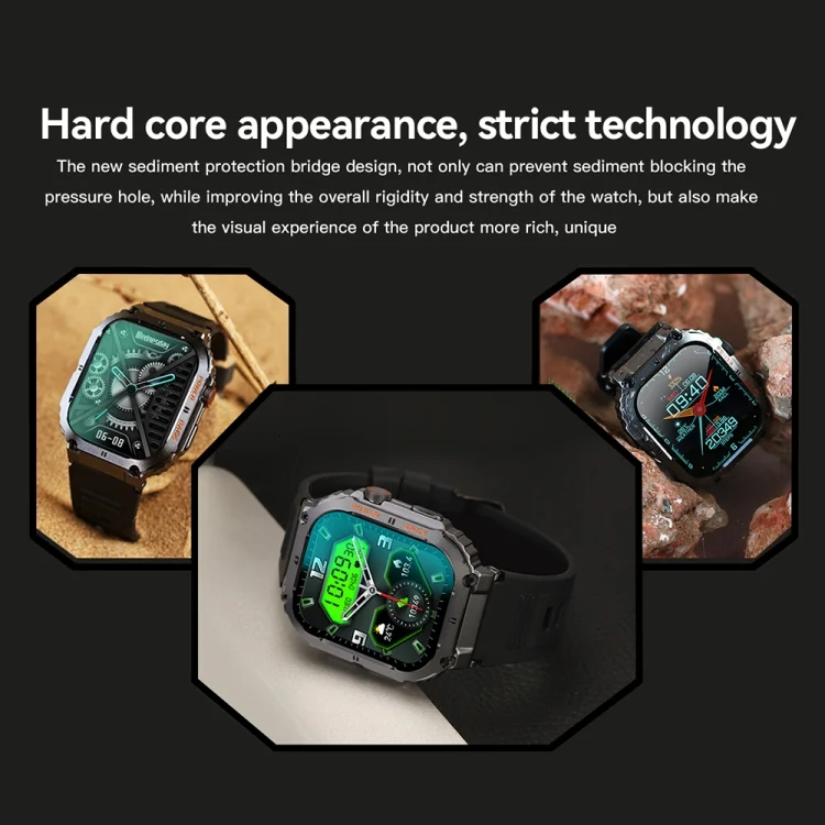TBD06044088_B5.webp K57 Pro 1.96 Inch Bluetooth Call Music Weather Display Waterproof Smart Watch - Image 6