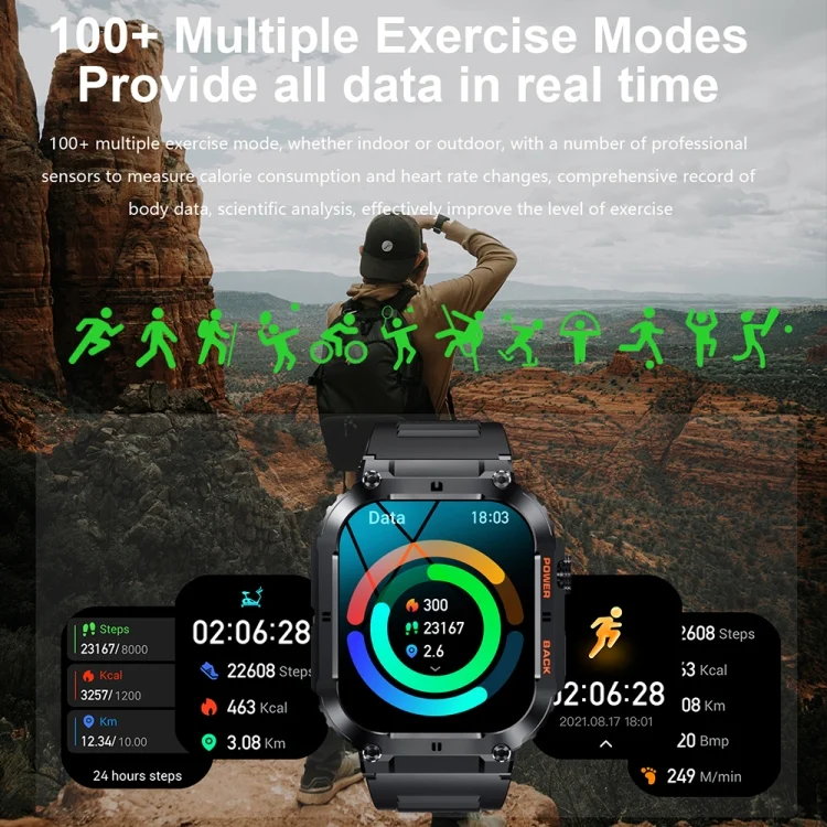 TBD06044088_B7.webp K57 Pro 1.96 Inch Bluetooth Call Music Weather Display Waterproof Smart Watch - Image 8