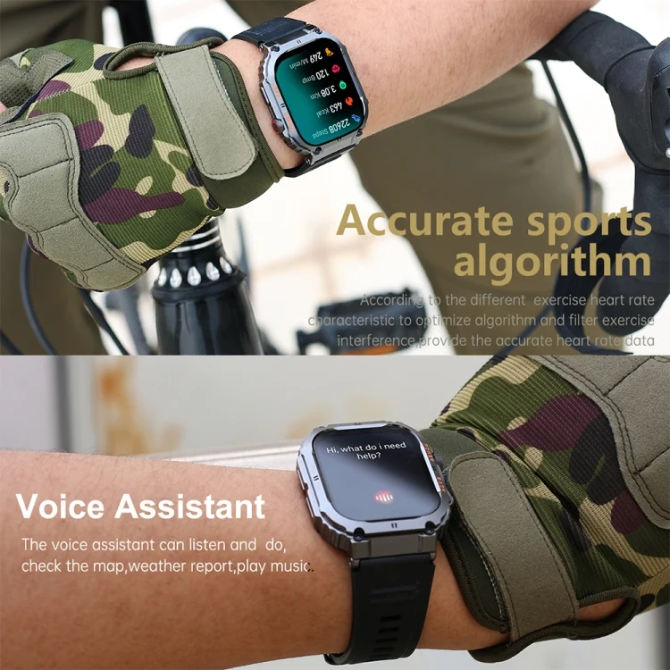 TBD06044088_B9.webp K57 Pro 1.96 Inch Bluetooth Call Music Weather Display Waterproof Smart Watch - Image 10