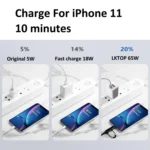 For DJI Mavic Series LKTOP 65W GaN Charger AC Adapter with USB-C and USB-A Port - Image 4