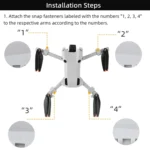 For DJI Mini 4 Pro Drone BRDRC Landing Gear Increased Height Leg - Image 9
