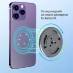 Magnetic Phone Holder with 1/4 Inch Hole for Tripod Magic Arm - Image 3