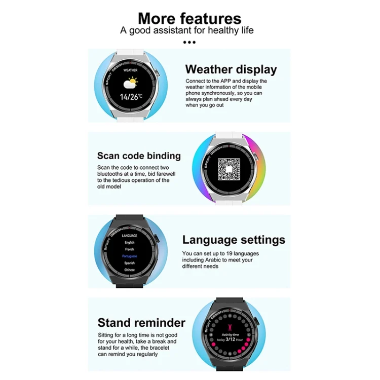 TBD06046059_B12.webp GT3Pro 1.28-Inch Health Monitoring Bluetooth Call Smart Watch With NFC - Image 13