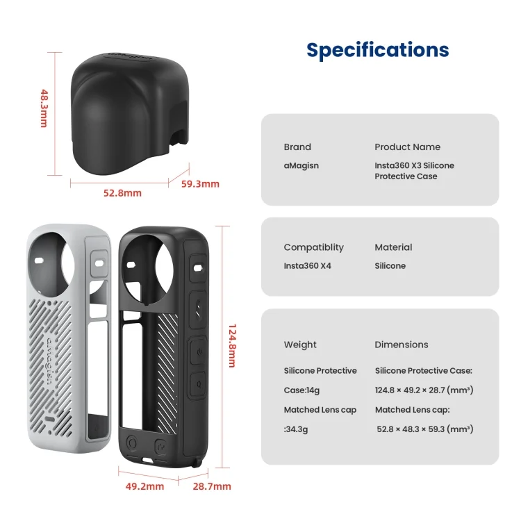 TBD06047187_B13.webp For Insta360 X4 AMagisn Silicone Protective Cover - Image 14