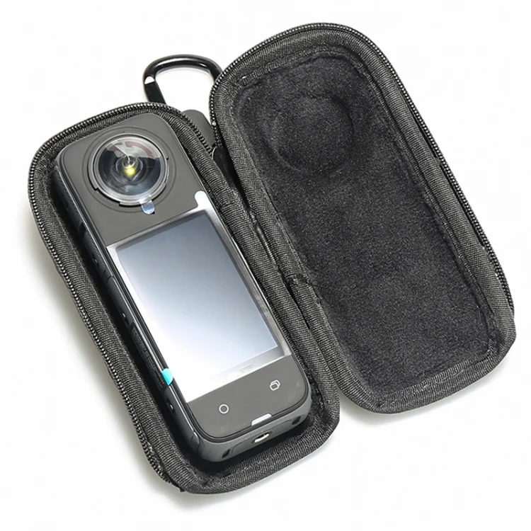 TBD06047209_B3.webp For Insta360 X4 Mini Storage Case PU Bag Sport Camera Protector With Hook - Image 4