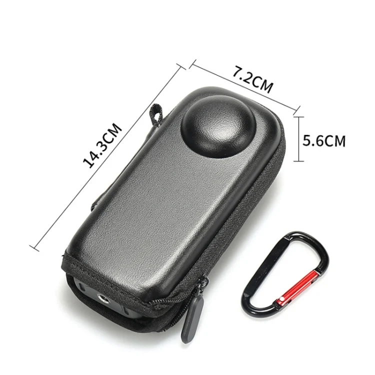 TBD06047209_B6.webp For Insta360 X4 Mini Storage Case PU Bag Sport Camera Protector With Hook - Image 7