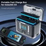 For Insta360 X4 CYNOVA Two-Way Charging Butler Screen Display Smart Charging Box - Image 4