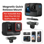 AMagisn Metal Magnetic Quick Release + Top Cover, For Insta360 Ace / Ace Pro / X5 / X3 / X2 / GoPro HERO12 Black - Image 2