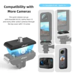 AMagisn Metal Magnetic Quick Release + Top Cover, For Insta360 Ace / Ace Pro / X5 / X3 / X2 / GoPro HERO12 Black - Image 8