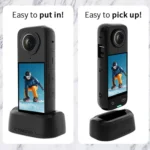 For Insta360 X4 CYNOVA Silicone Base Upright Holder Desktop Support Stand - Image 6