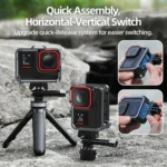 For Insta 360 Ace / Ace Pro TELESIN S6-FMS-02 Vertical Shot Quick Release Metal Rabbit Cage Body Protection Accessories - Image 5