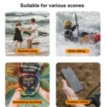 For IPhone 15 Pro Max TELESIN P4-WTP-02 IP68 Waterproof Case Dustproof Diving Magsafe Magnetic Protective Case - Image 10