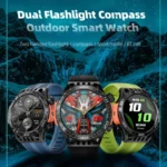 LOKMAT ZEUS6 PRO 1.46-Inch IP68 Waterproof SOS Flashlight Bluetooth Smart Watch - Image 2