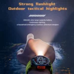 LOKMAT ZEUS6 PRO 1.46-Inch IP68 Waterproof SOS Flashlight Bluetooth Smart Watch - Image 8